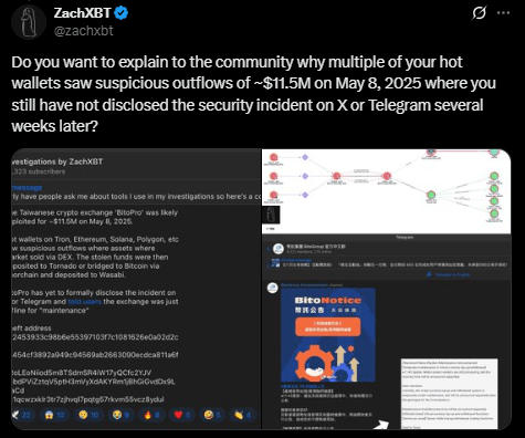 BitoPro Lost $11.5M in a May 8 Hack But Didn't Inform Users