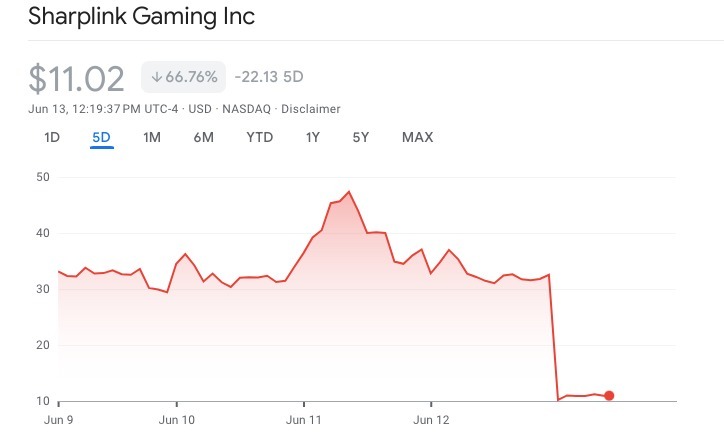 Shaplink Stock price movement