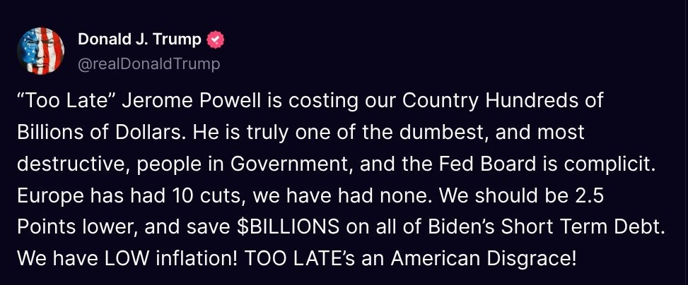 Trump’s called Powell a “Disgrace”
